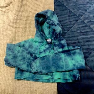 Tie dye cropped hoodie